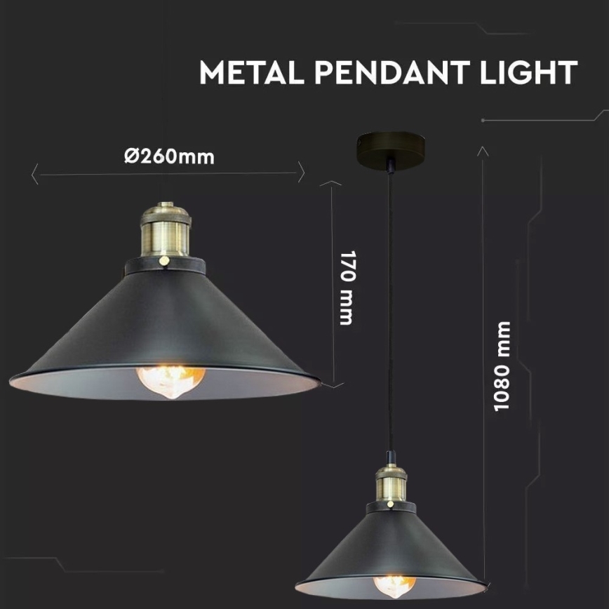 Luster na sajli 1xE27/60W/230V