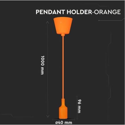 Luster na sajli 1xE27/60W/230V narančasta
