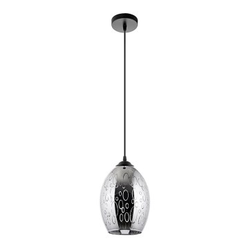 Luster na sajli 1xE27/60W/230V pr. 16 cm crna