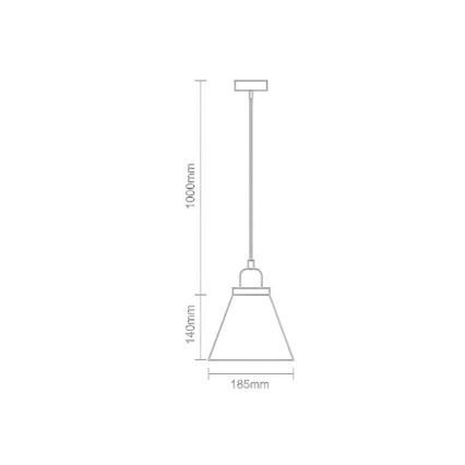 Luster na sajli 1xE27/60W/230V pr. 18,5 cm