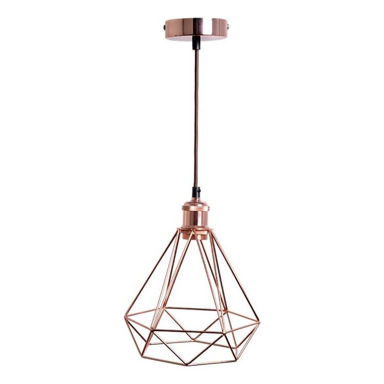 Luster na sajli 1xE27/60W/230V pr. 22 cm bakar