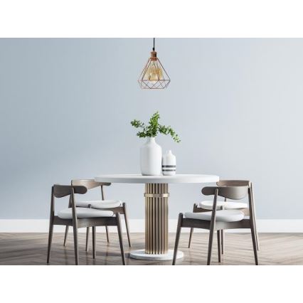 Luster na sajli 1xE27/60W/230V pr. 22 cm bakar