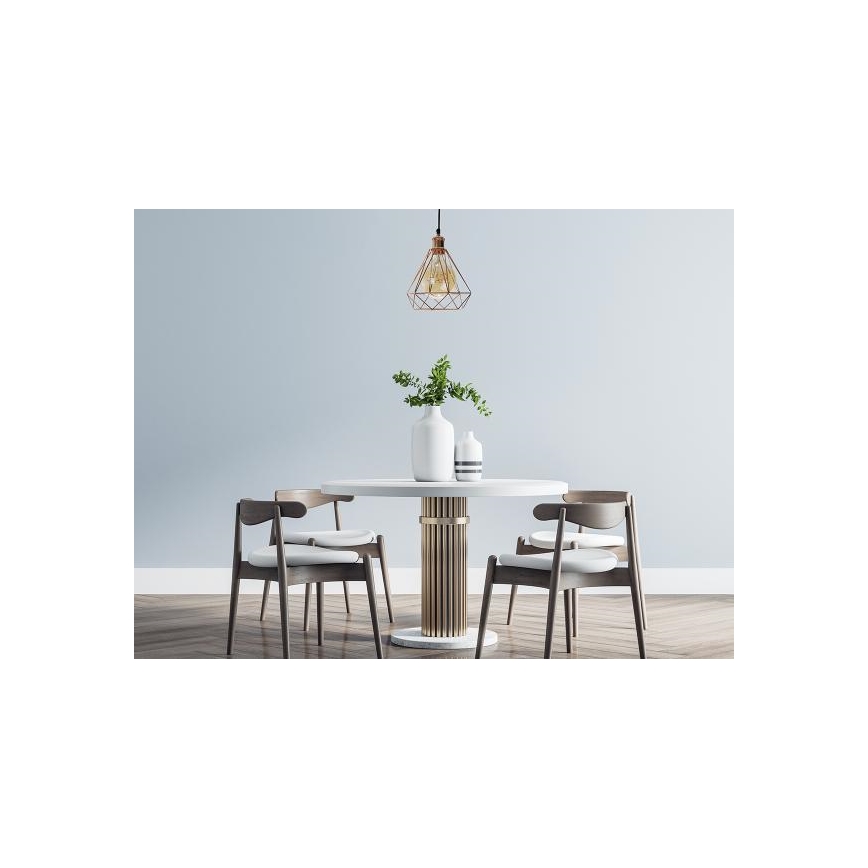 Luster na sajli 1xE27/60W/230V pr. 22 cm bakar