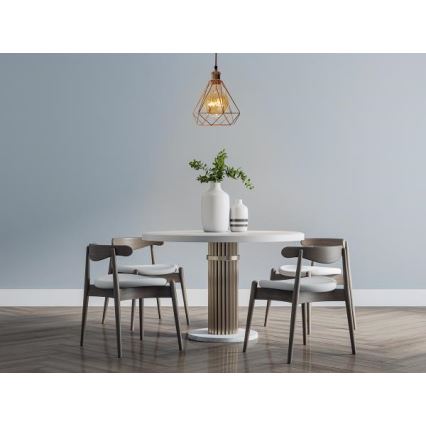 Luster na sajli 1xE27/60W/230V pr. 22 cm bakar