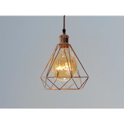 Luster na sajli 1xE27/60W/230V pr. 22 cm bakar
