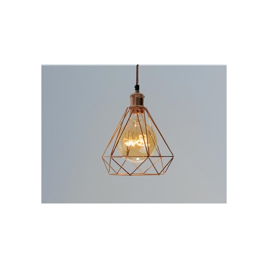 Luster na sajli 1xE27/60W/230V pr. 22 cm bakar