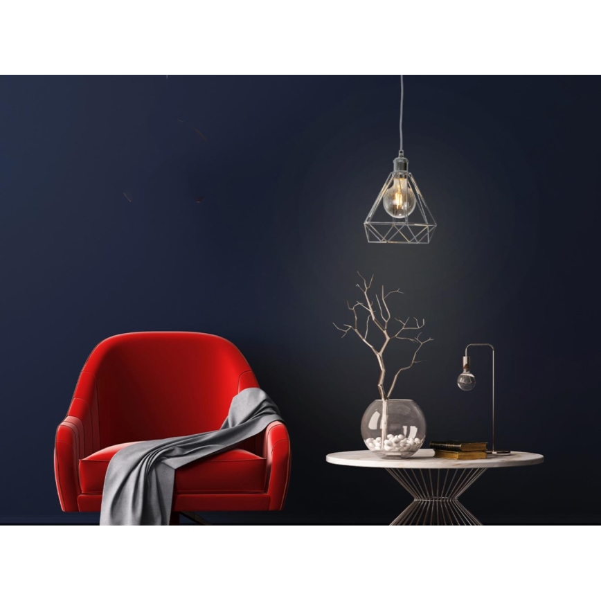 Luster na sajli 1xE27/60W/230V pr. 22 cm sjajni krom