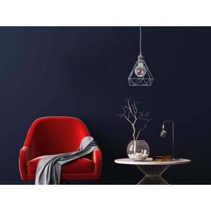 Luster na sajli 1xE27/60W/230V pr. 22 cm sjajni krom