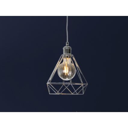 Luster na sajli 1xE27/60W/230V pr. 22 cm sjajni krom