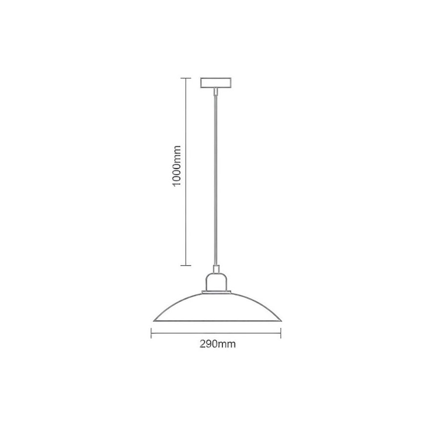 Luster na sajli 1xE27/60W/230V pr. 29 cm crna