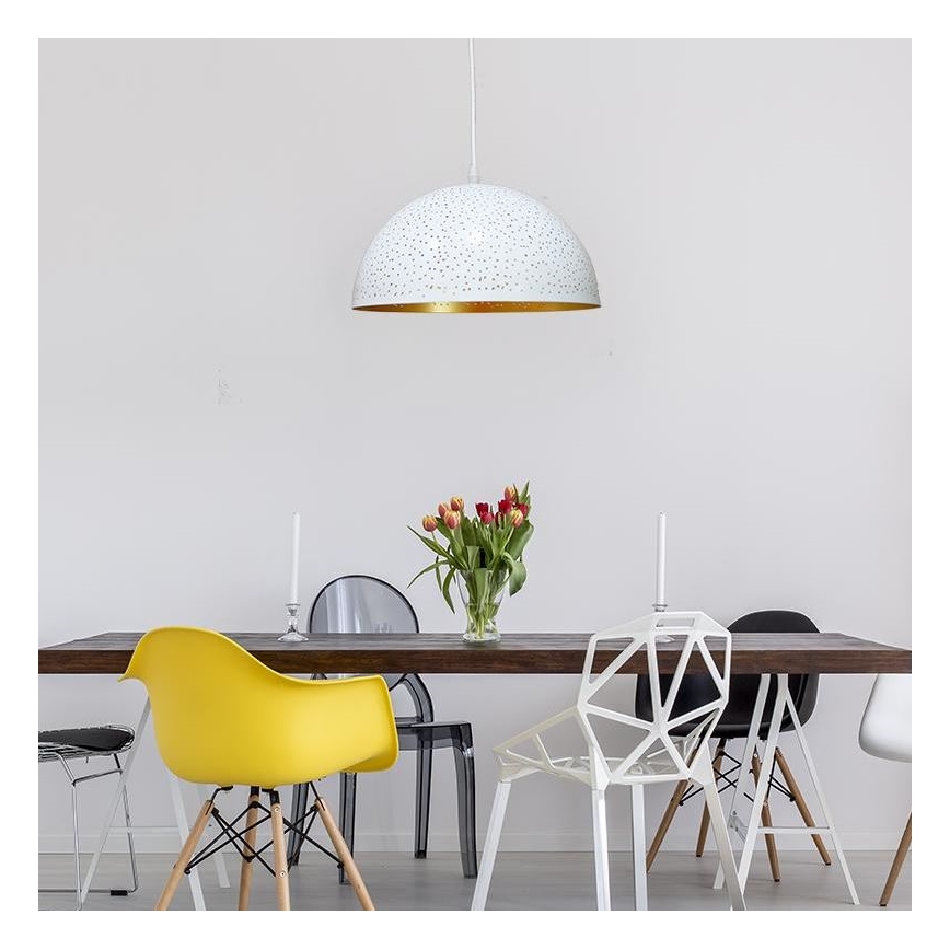 Luster na sajli 1xE27/60W/230V pr. 30 cm bijela