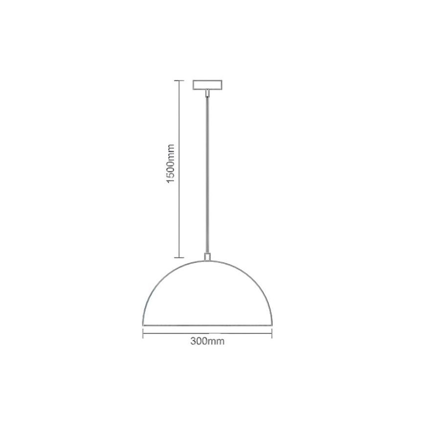 Luster na sajli 1xE27/60W/230V pr. 30 cm bijela