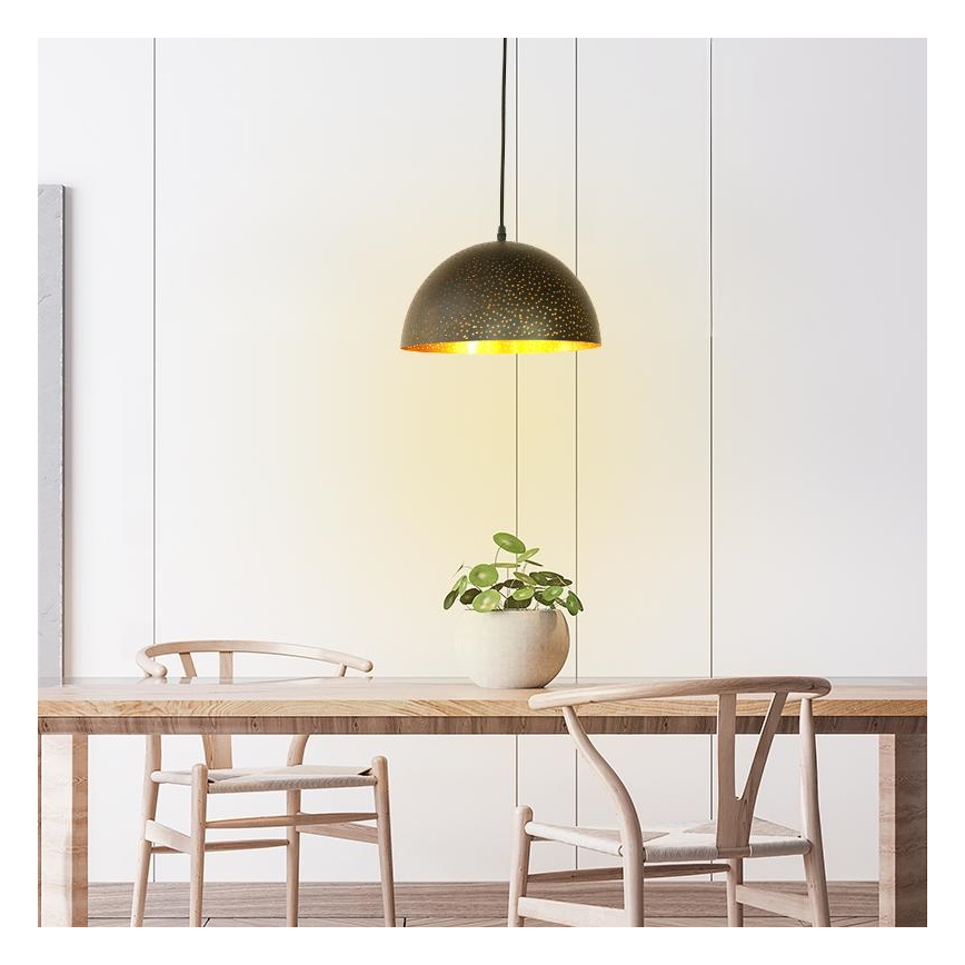 Luster na sajli 1xE27/60W/230V pr. 30 cm crna