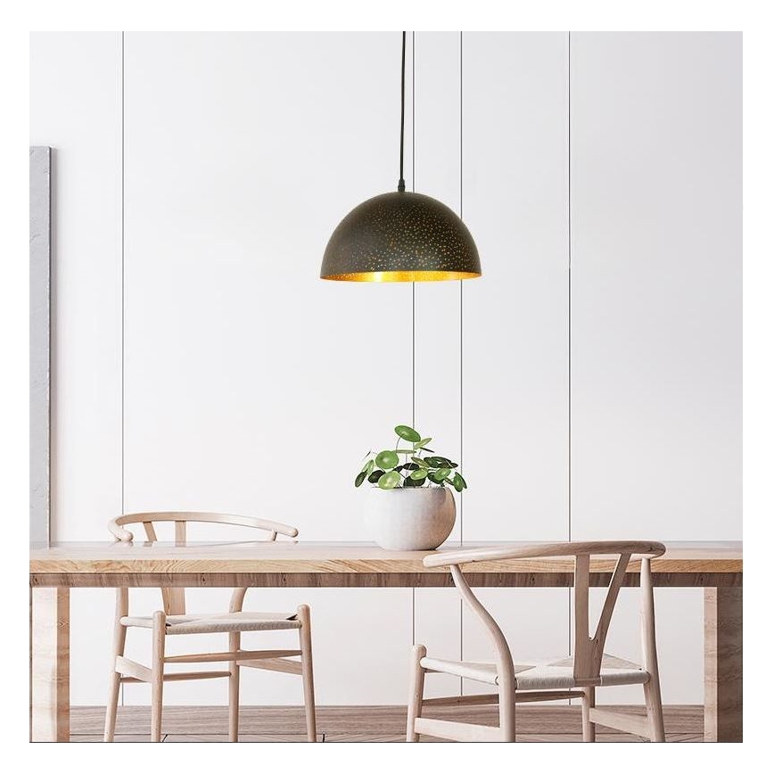 Luster na sajli 1xE27/60W/230V pr. 30 cm crna