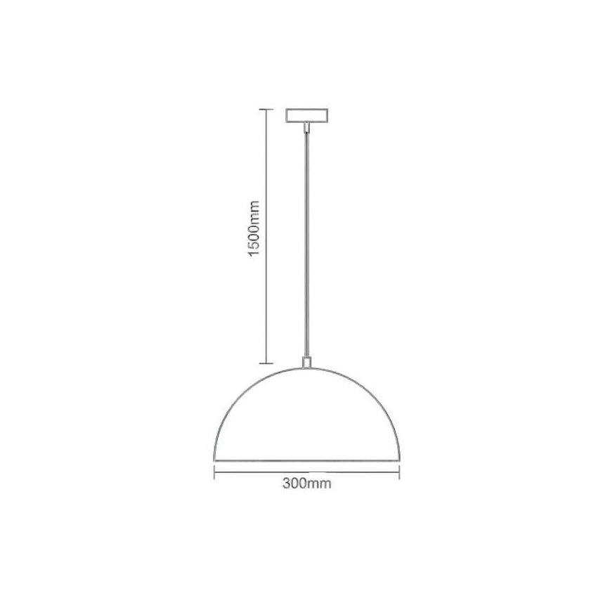 Luster na sajli 1xE27/60W/230V pr. 30 cm crna