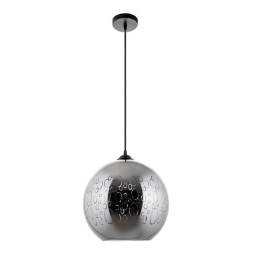 Luster na sajli 1xE27/60W/230V pr. 30 cm crna