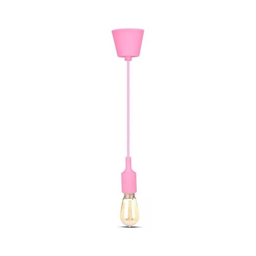 Luster na sajli 1xE27/60W/230V ružičasta