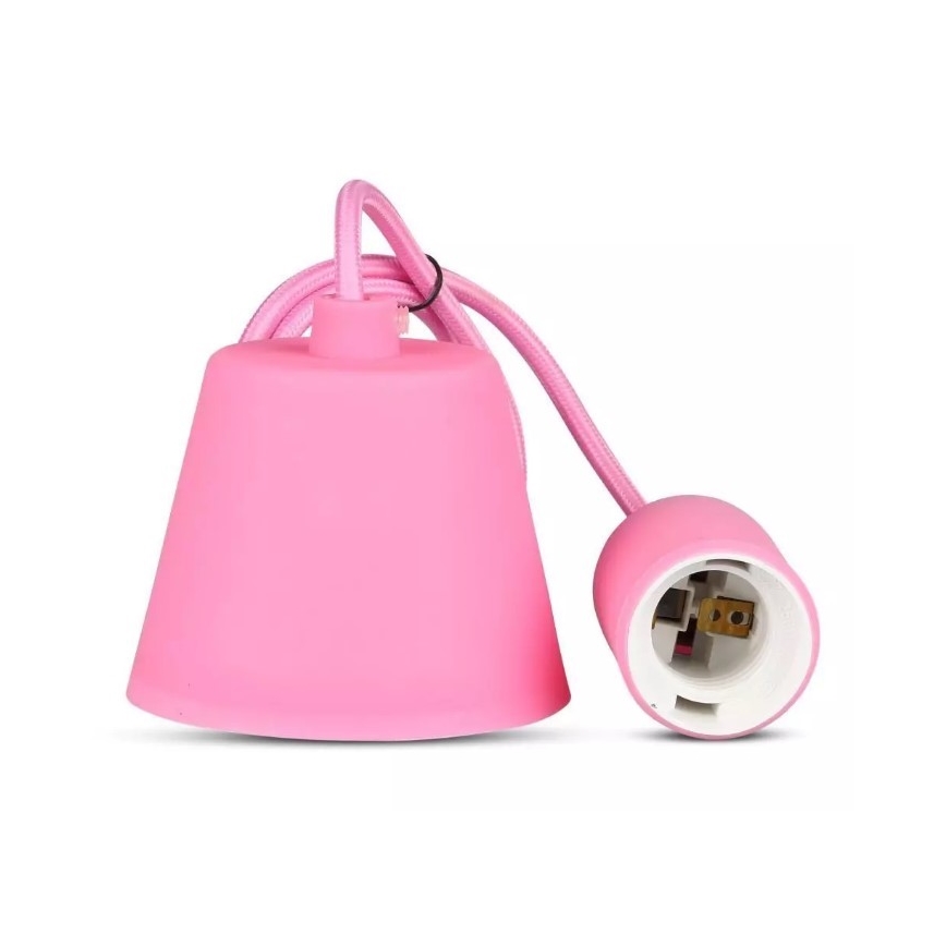 Luster na sajli 1xE27/60W/230V ružičasta