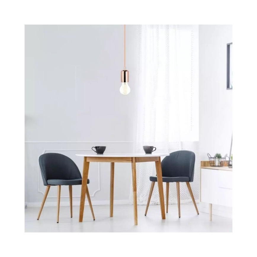 Luster na sajli 1xE27/60W/230V ružičasto zlatna