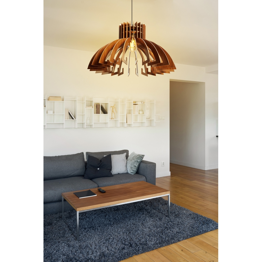 Luster na sajli 1xE27/60W/230V smeđa pr. 39 cm