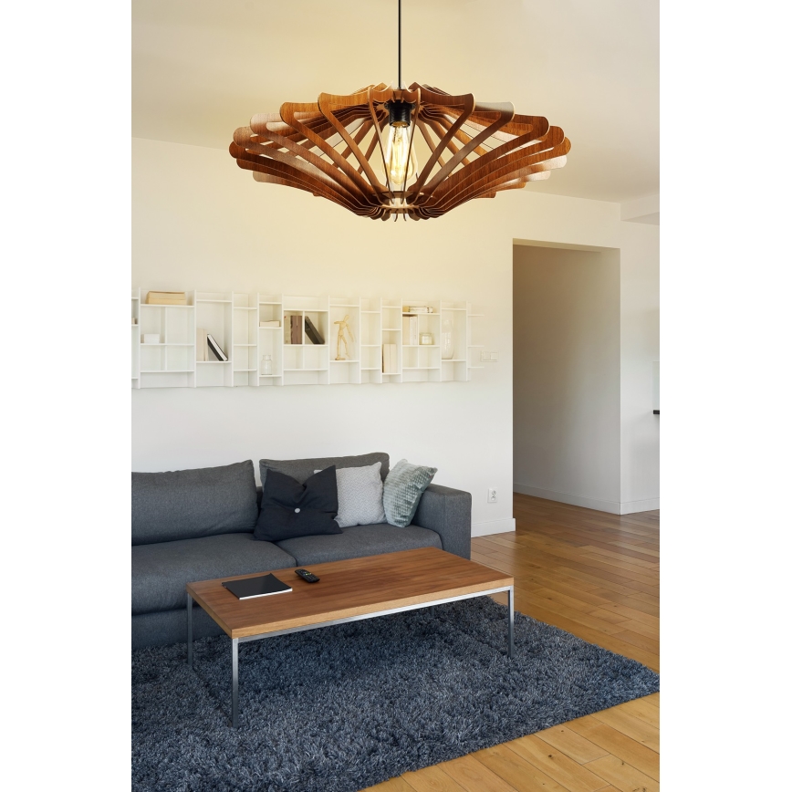 Luster na sajli 1xE27/60W/230V smeđa pr. 47 cm