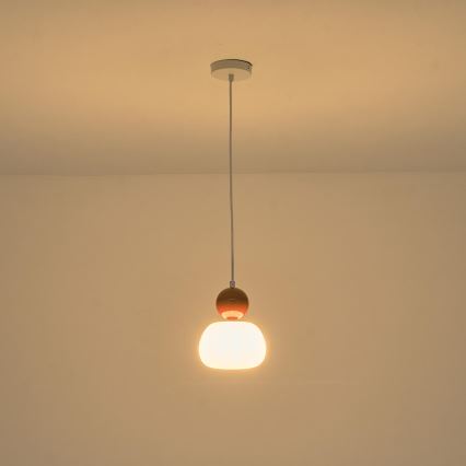Luster na sajli 1xG9/7W/230V bijela/smeđa