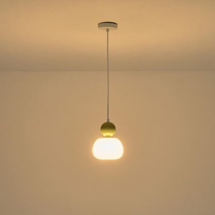 Luster na sajli 1xG9/7W/230V bijela/zelena