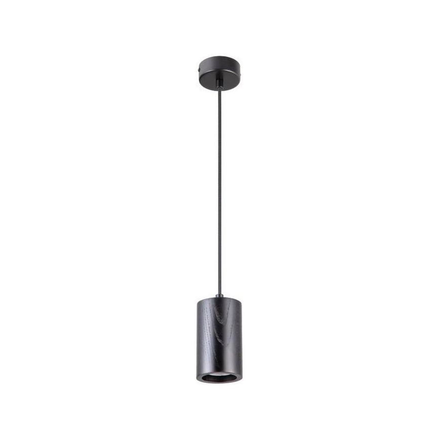 Luster na sajli 1xGU10/10W/230V jasen/masivni crna