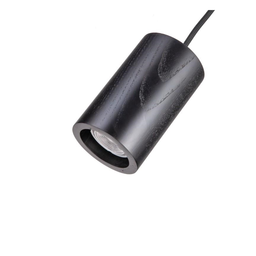 Luster na sajli 1xGU10/10W/230V jasen/masivni crna