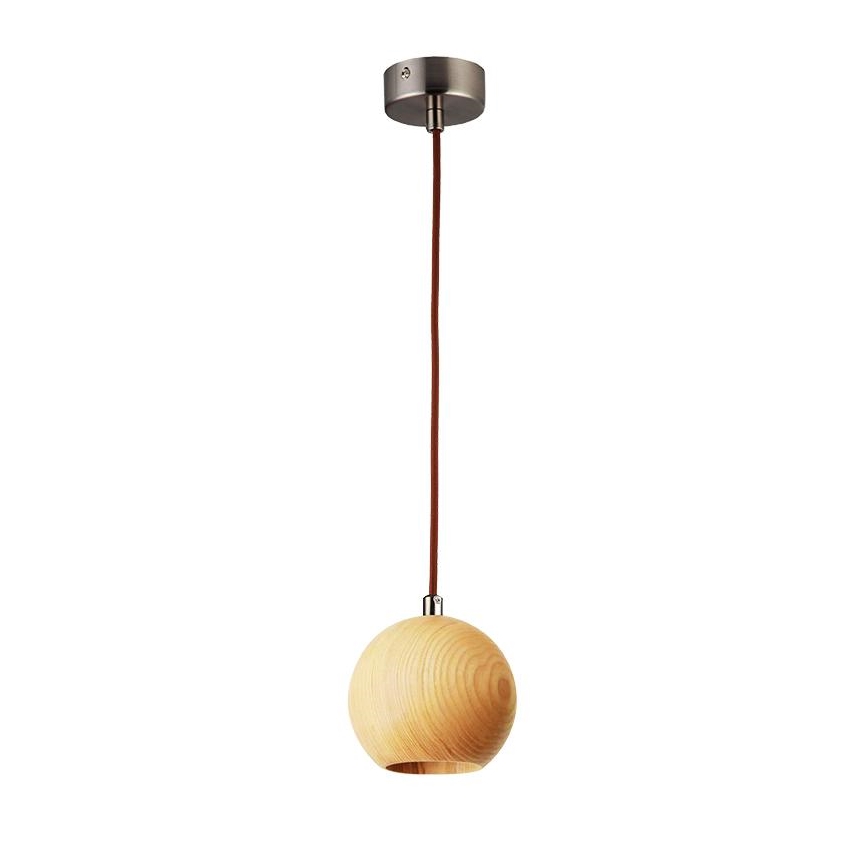 Luster na sajli 1xGU10/10W/230V jasen/masivni smeđa