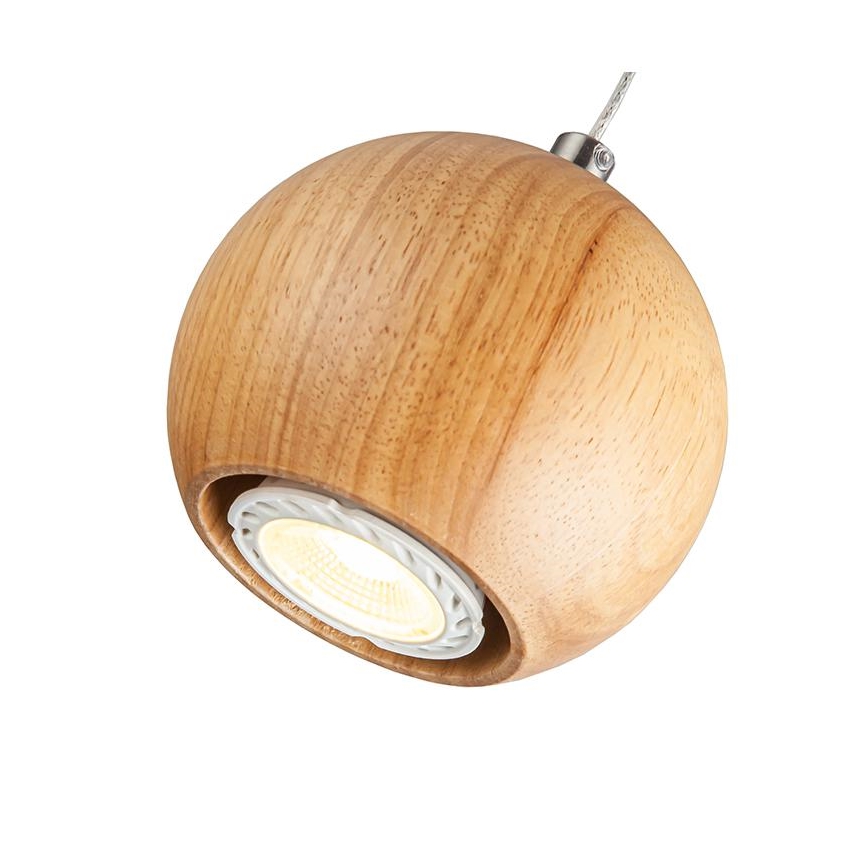 Luster na sajli 1xGU10/10W/230V jasen/masivni smeđa