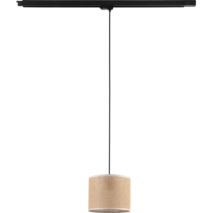 Luster na sajli za 3-fazni tračni sustav TRACER 1xE27/15W/230V pr. 20 cm crna/smeđa