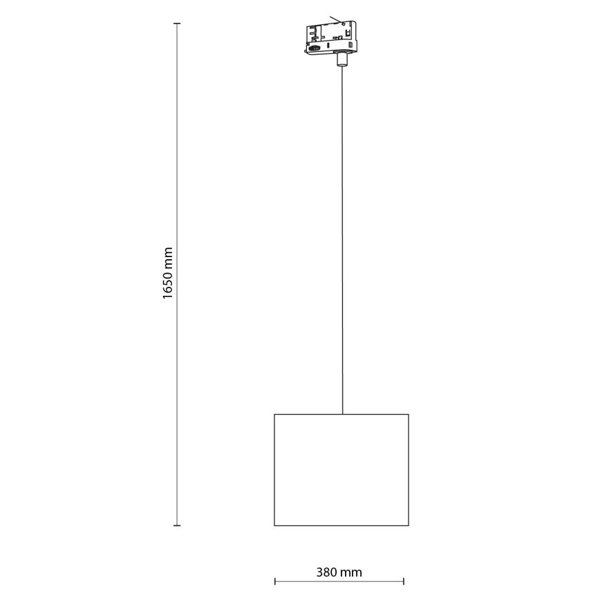 Luster na sajli za 3-fazni tračni sustav TRACER 1xE27/15W/230V pr. 30 cm crna/smeđa