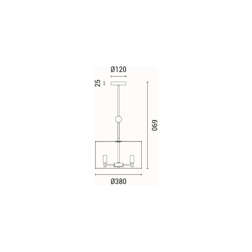 Luster na sajli 3xE14/15W/230V