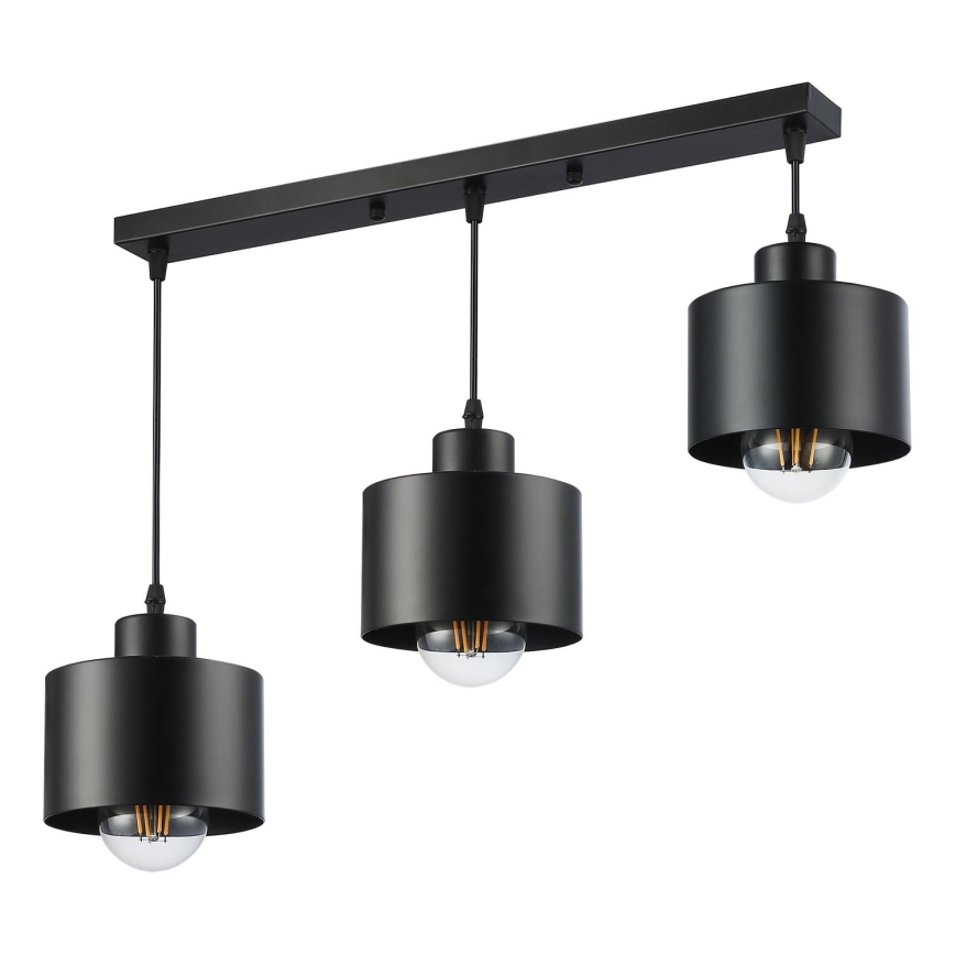 Luster na sajli 3xE27/35W/230V crna