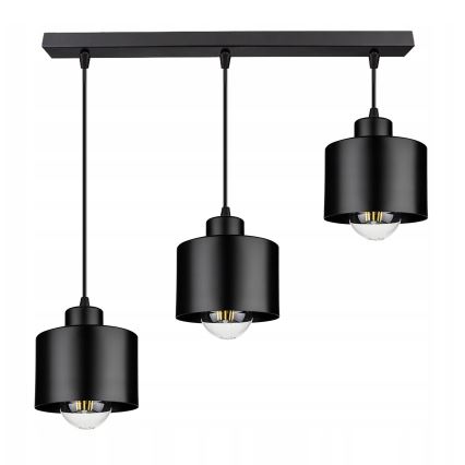 Luster na sajli 3xE27/35W/230V crna