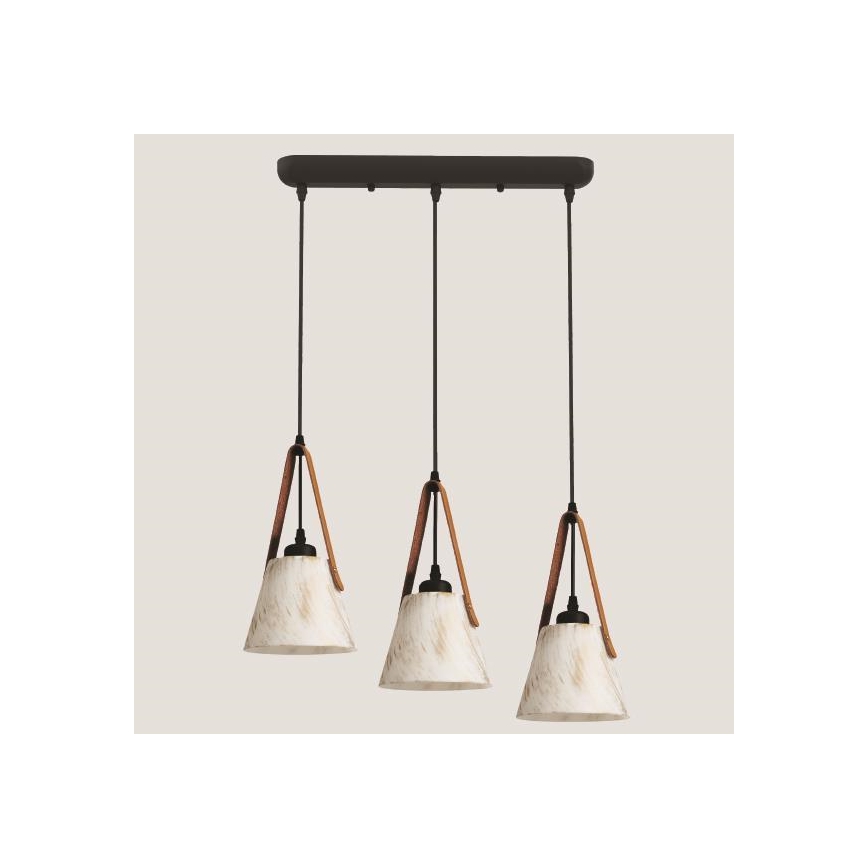 Luster na sajli 3xE27/40W/230V bijela