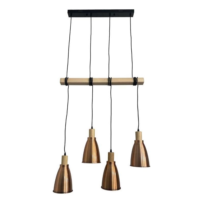 Luster na sajli 4xE27/60W/230V bakar
