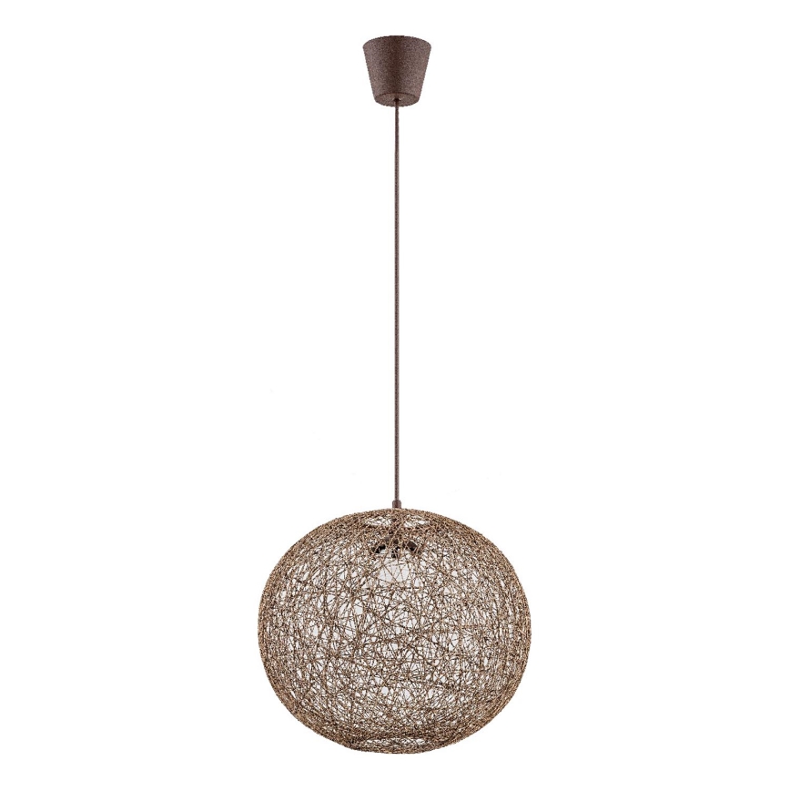 Luster na sajli ABAKA 1xE27/15W/230V smeđa