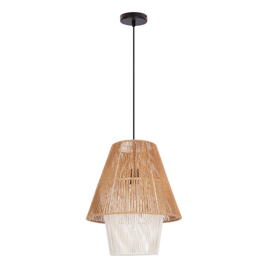 Luster na sajli AFRICA 1xE27/40W/230V Ø 40 cm smeđa/krem