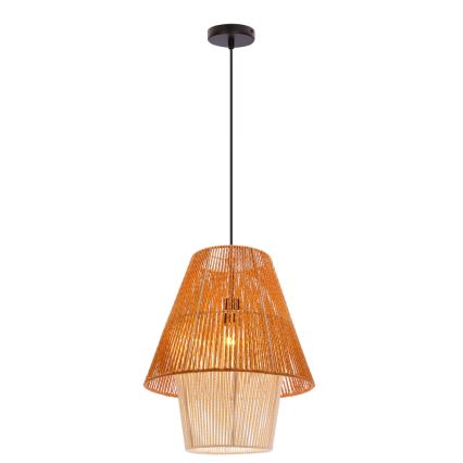 Luster na sajli AFRICA 1xE27/40W/230V Ø 40 cm smeđa/krem