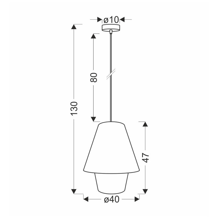 Luster na sajli AFRICA 1xE27/40W/230V Ø 40 cm smeđa/krem