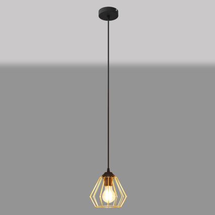 Luster na sajli AGAT 1xE27/15W/230V zlatna/crna
