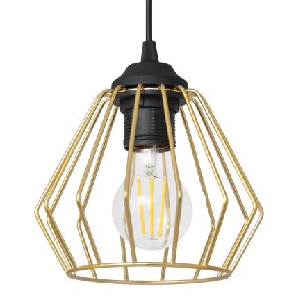 Luster na sajli AGAT 3xE27/15W/230V zlatna/crna