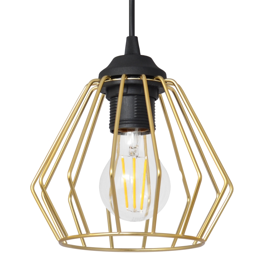 Luster na sajli AGAT 3xE27/15W/230V zlatna/crna