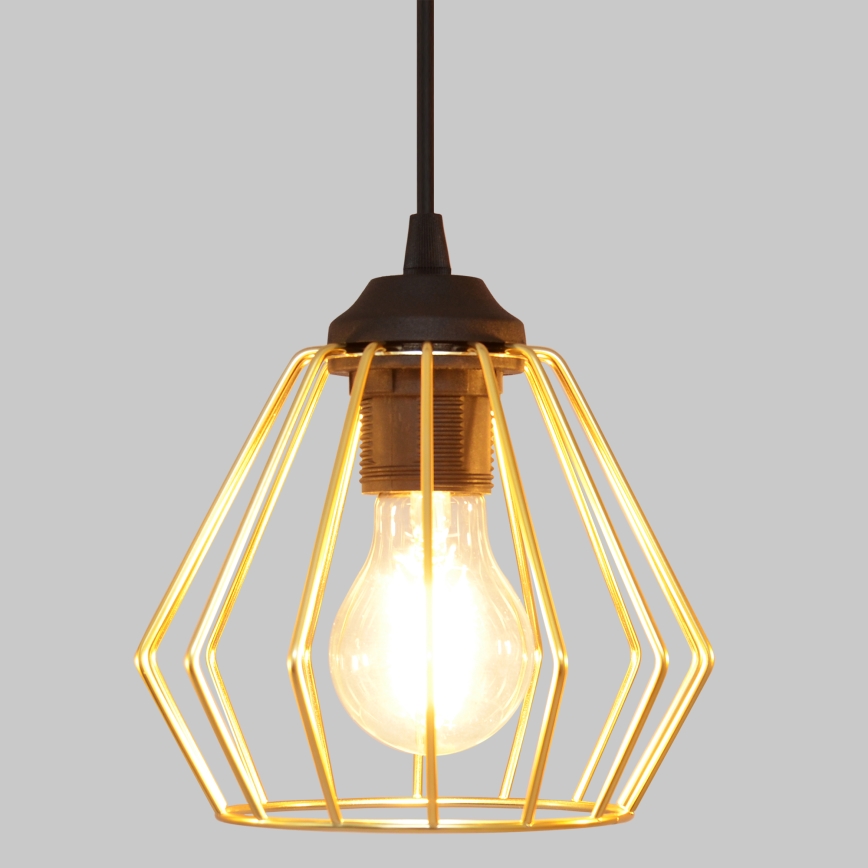 Luster na sajli AGAT 3xE27/15W/230V zlatna/crna