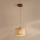 Luster na sajli AIDA 1xE27/15W/230V, promjer 25 cm, hrast/rafija