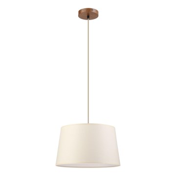 Luster na sajli AIDA 1xE27/15W/230V Ø 35 cm hrast/krem