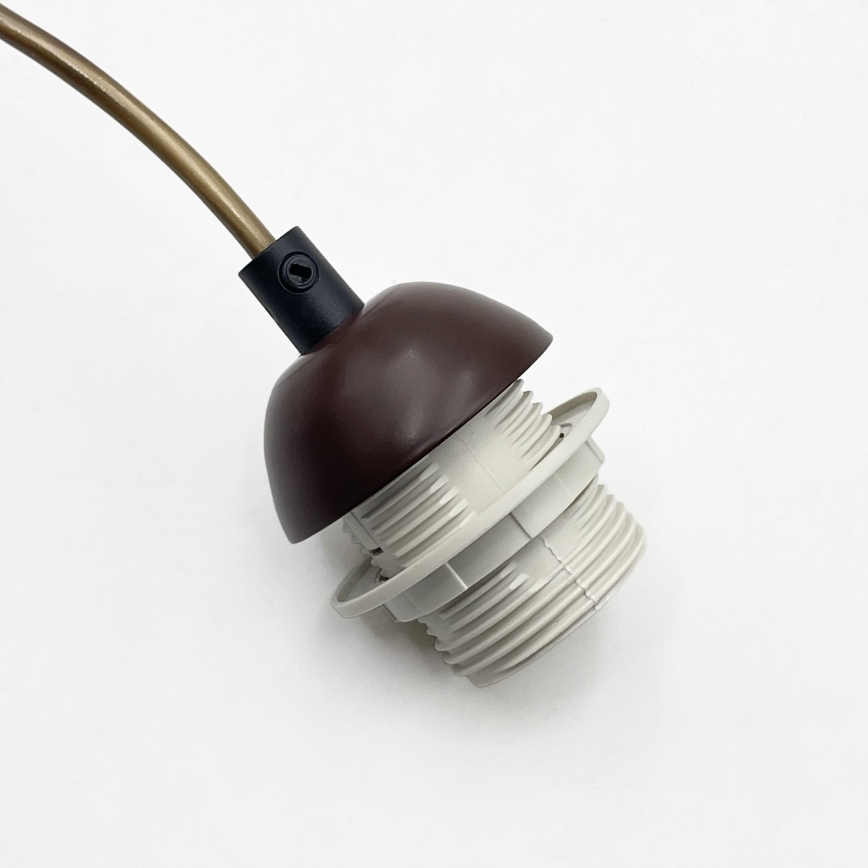 Luster na sajli AIDA 1xE27/15W/230V Ø 35 cm hrast/rafija