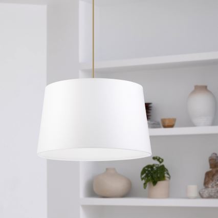 Luster na sajli AIDA 1xE27/60W/230V promjer 35 cm hrast/smeđa/bijela